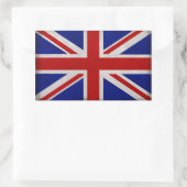 Drapeau Anglais d'Angleterre texturé 長方形シール (バッグ)
