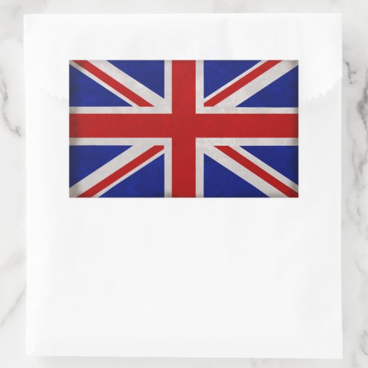 Drapeau Anglais d'Angleterre texturé 長方形シール (バッグ)