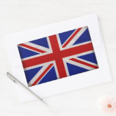 Drapeau Anglais d'Angleterre texturé 長方形シール (封筒)