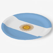 Drapeau Argentine ペーパープレート (アングル)