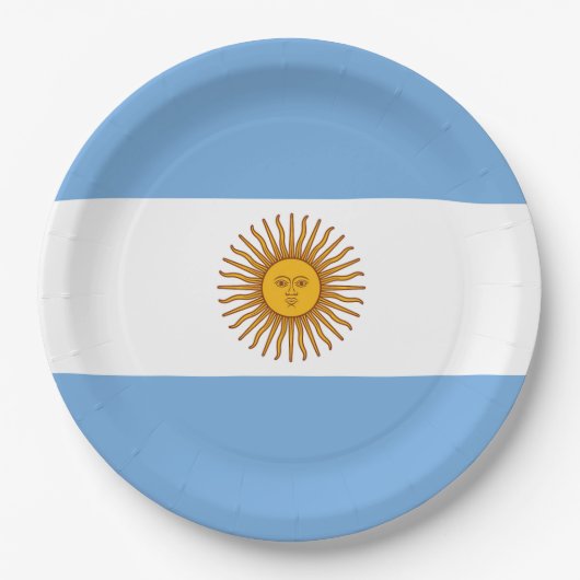 Drapeau Argentine ペーパープレート (正面)