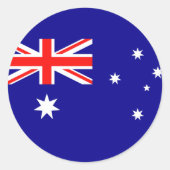 Drapeau Australie ラウンドシール (正面)