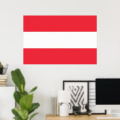 Drapeau Autriche ポスター (ホームオフィス)