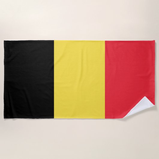Drapeau Belgique Tricolore ビーチタオル (正面)
