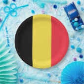 Drapeau Belgique Tricolore ペーパープレート (パーティー)