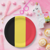 Drapeau Belgique Tricolore ペーパープレート (パーティー)