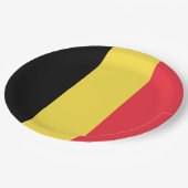 Drapeau Belgique Tricolore ペーパープレート (アングル)