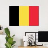 Drapeau Belgique Tricolore ポスター (ホームオフィス)