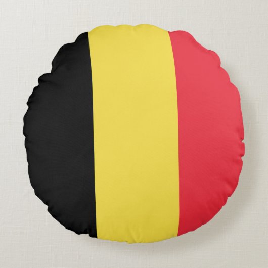 Drapeau Belgique Tricolore ラウンドクッション (正面)