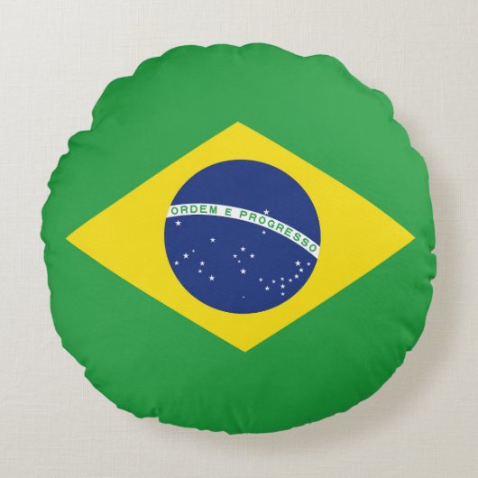 Drapeau Brésil ラウンドクッション (正面)