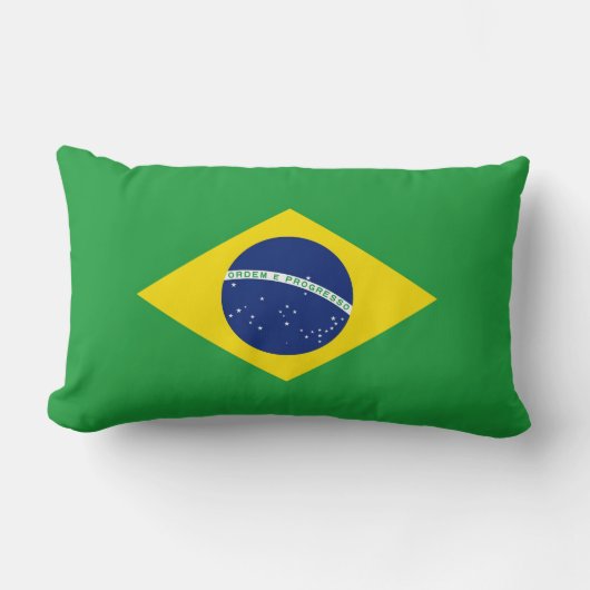 Drapeau Brésil ランバークッション (正面)