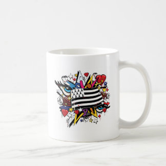 Drapeau Bretagne Breizh graffiti Breton graff コーヒーマグカップ
