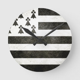 Drapeau Bretagne Vintage ラウンド壁時計