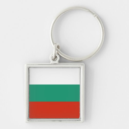 Drapeau Bulgarie tricolore キーホルダー (正面)