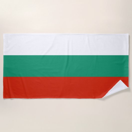 Drapeau Bulgarie tricolore ビーチタオル (正面)