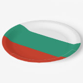 Drapeau Bulgarie tricolore ペーパープレート (アングル)