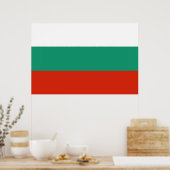 Drapeau Bulgarie tricolore ポスター (キッチン)