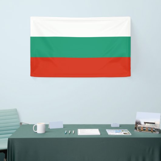 Drapeau Bulgarie tricolore 横断幕 (トレードショー)