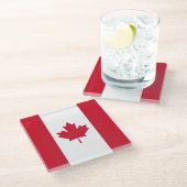 Drapeau Canada ガラスコースター (アングル)