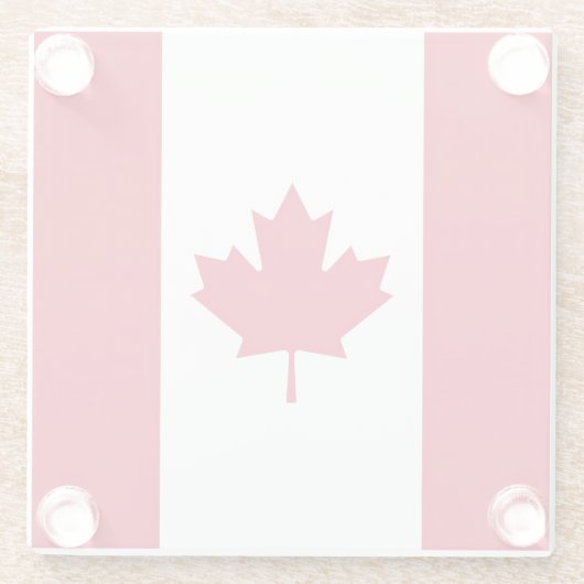 Drapeau Canada ガラスコースター (裏面)