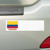 Drapeau Colombie avec le nom enのfrançais バンパーステッカー (車上)