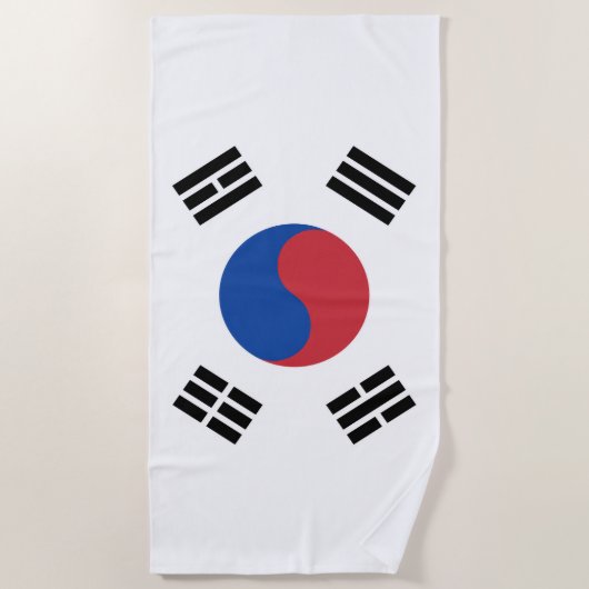 Drapeau Corée du Sud ビーチタオル (正面)
