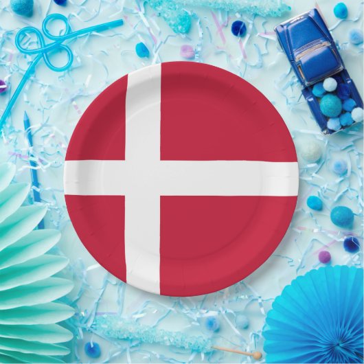 Drapeau Danemark  ペーパープレート (パーティー)