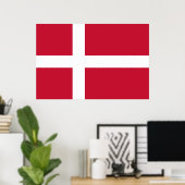 Drapeau Danemark ポスター (ホームオフィス)