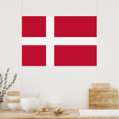 Drapeau Danemark ポスター (キッチン)