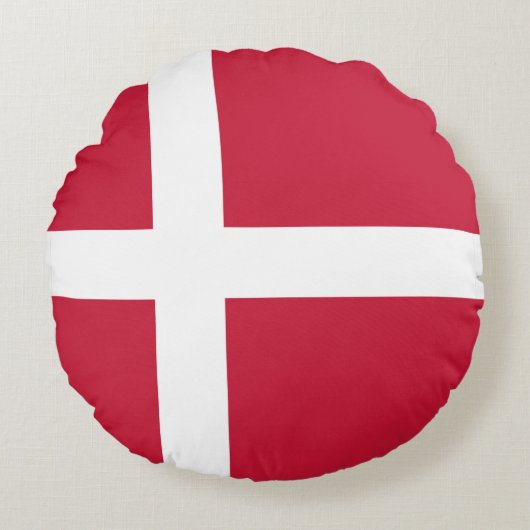 Drapeau Danemark  ラウンドクッション (正面)