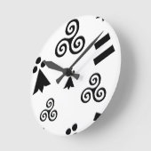 drapeau de Bretagne ラウンド壁時計 (傾斜)