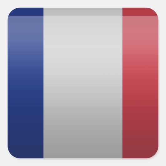 Drapeau de de la France スクエアシール (正面)