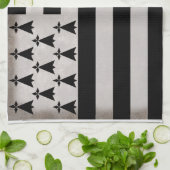 Drapeau de la Bretagne キッチンタオル (折り畳み)