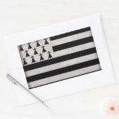 Drapeau de la Bretagne 長方形シール (封筒)