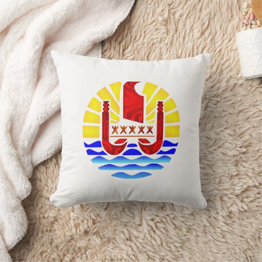 Drapeau de la Polynésie française クッション (ブランケット)
