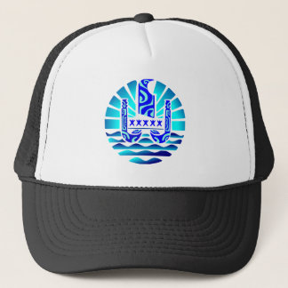 Drapeau de la Polynésie française (bleu) キャップ