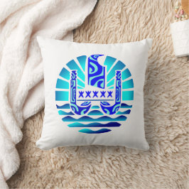 Drapeau de la Polynésie française (bleu) クッション