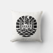 Drapeau de la Polynésie française (noir) クッション (正面)