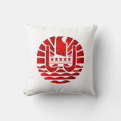Drapeau de la Polynésie française (rouge) クッション (正面)