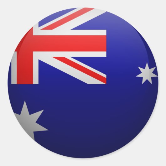 Drapeau de l'Australie ラウンドシール (正面)