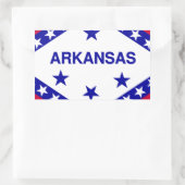 Drapeau de l'état de l'Arkansas 長方形シール (バッグ)