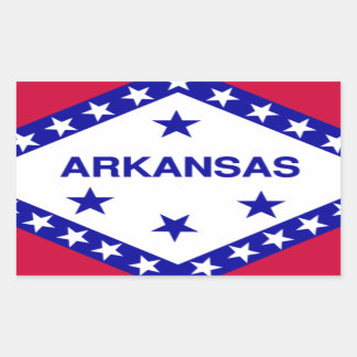 Drapeau de l'état de l'Arkansas 長方形シール