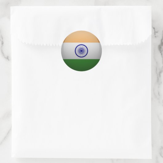 Drapeau de l'Inde ラウンドシール (バッグ)