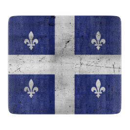 Drapeau du Québec style grunge érodé カッティングボード