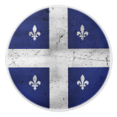 Drapeau du Québec style grunge érodé セラミックノブ (正面)