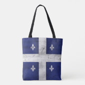 Drapeau du Québec style grunge érodé トートバッグ (裏面)