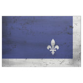 Drapeau du Québec style grunge érodé ファブリック (ファットクウォーター)