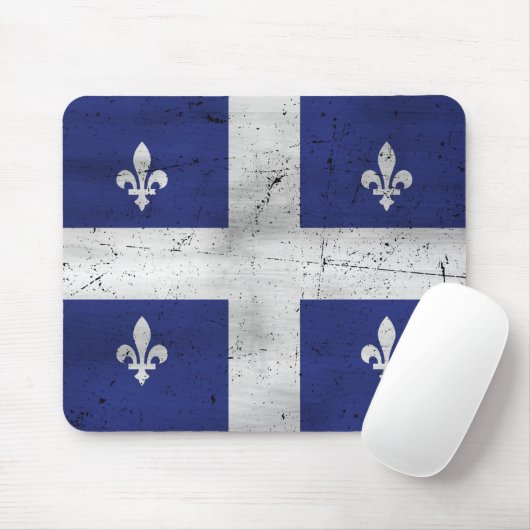 Drapeau du Québec style grunge érodé マウスパッド (マウス)