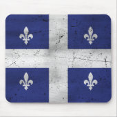 Drapeau du Québec style grunge érodé マウスパッド (正面)