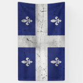Drapeau du Québec style grunge érodé 横断幕 (縦)